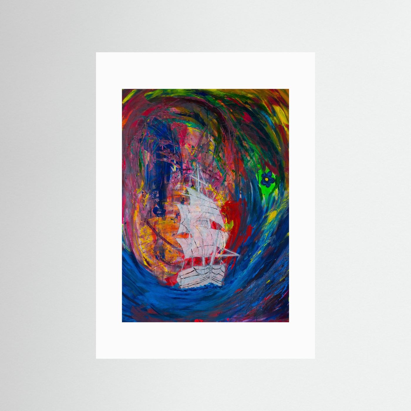 Limitierter Kunstdruck - Die blaue Blume - BYJANNI