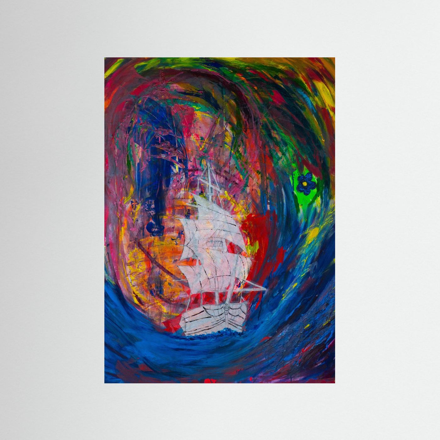Limitierter Kunstdruck - Die blaue Blume - BYJANNI