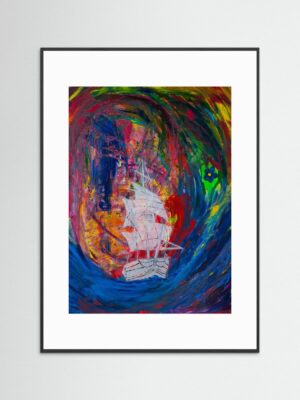 Limitier Kunstprint - Die blaue Blume